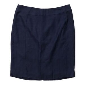 Boden Navy Blue Mini Pencil Skirt Size 10 Classic Modest Career Office Preppy